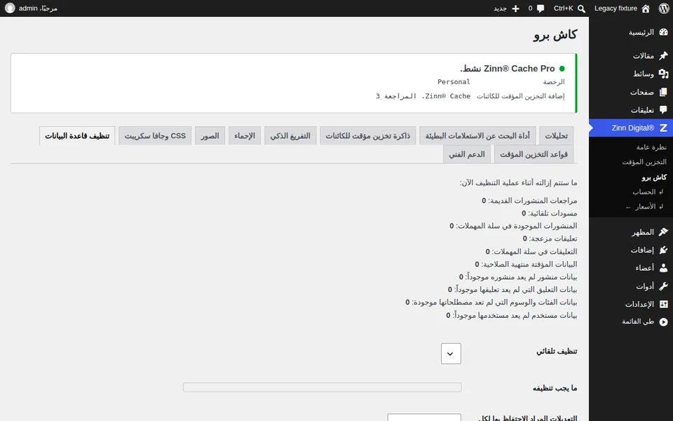 تنظيف قاعدة بيانات WordPress