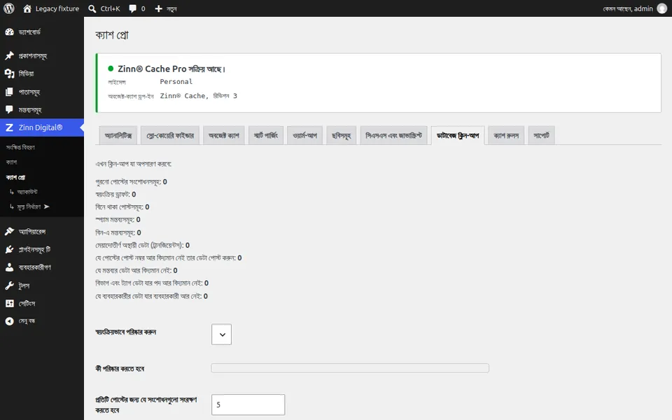 WordPress ডাটাবেস পরিষ্কার করুন