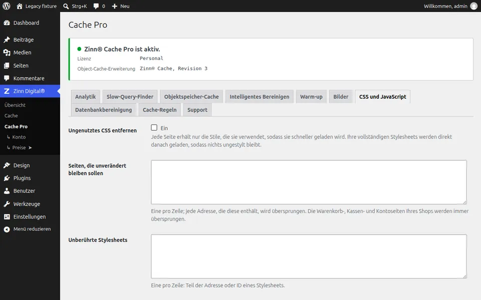 CSS und JavaScript minimieren und Bilder verzögert laden