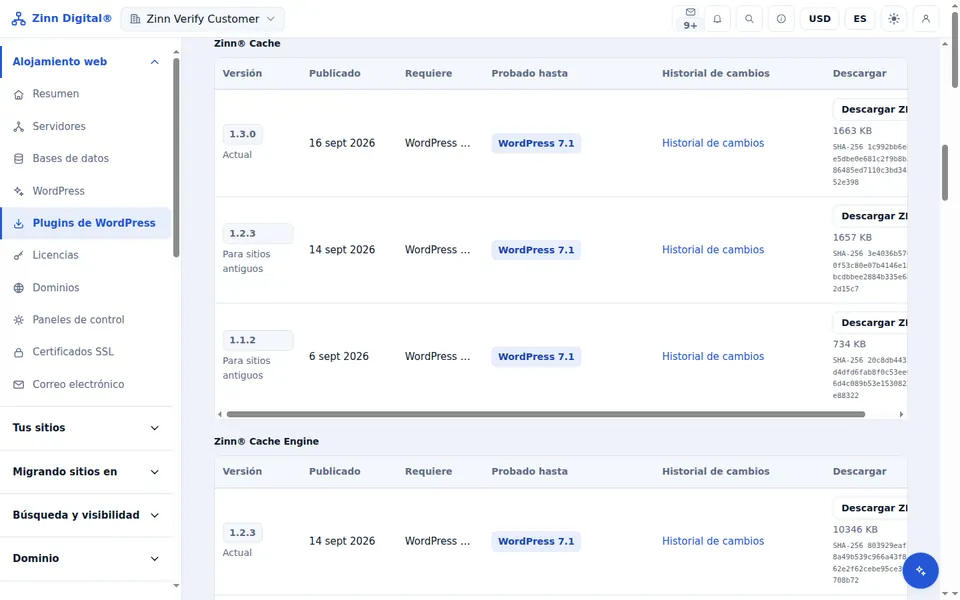 Actualice los complementos o vuelva a una versión anterior