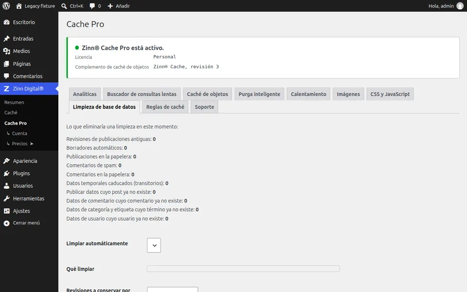 Limpiar la base de datos de WordPress