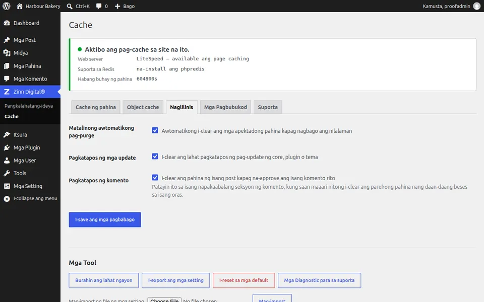 Paano i-clear ang cache sa WordPress