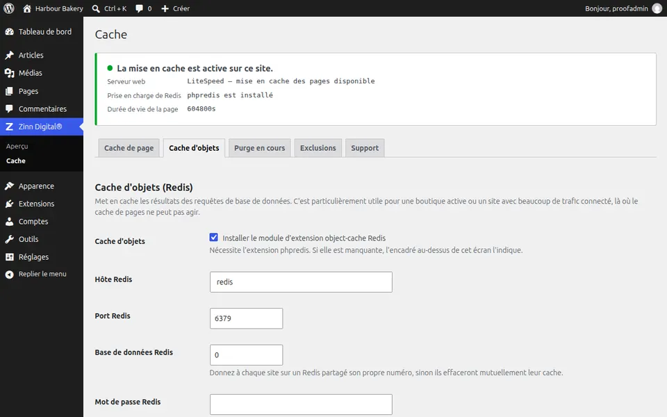 Activez le cache d’objets Redis pour WordPress