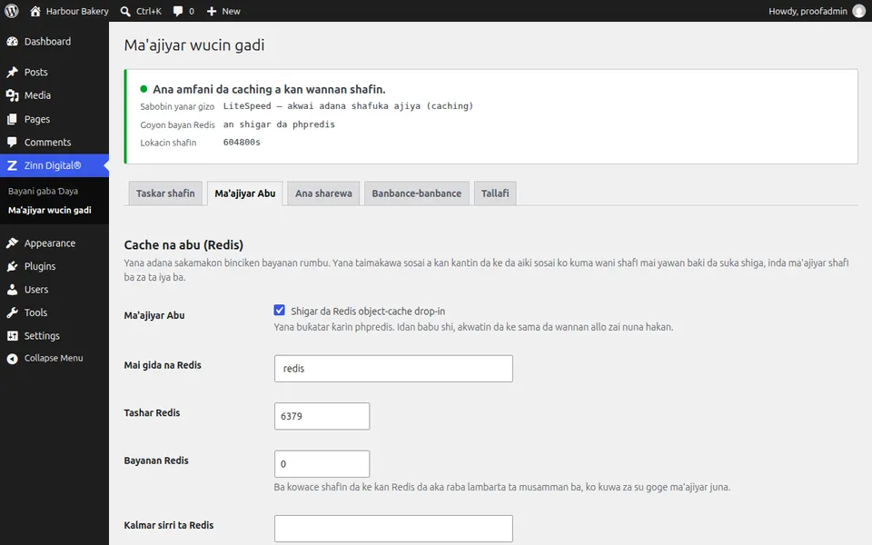 Kunna ma'ajiyar abubuwa ta Redis don WordPress