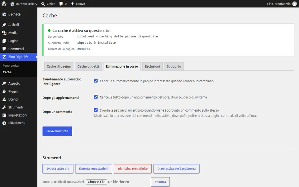 Come svuotare la cache in WordPress