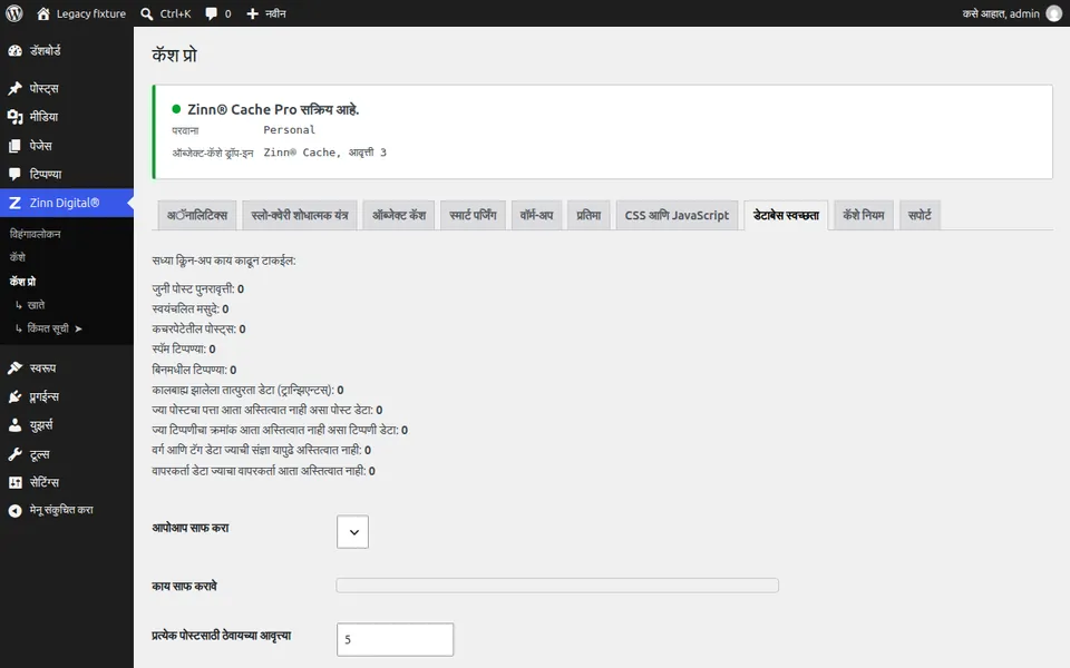 WordPress डेटाबेस स्वच्छ करा