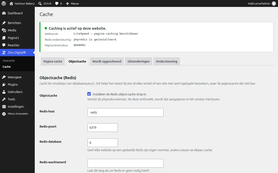 Schakel de Redis-objectcache in voor WordPress