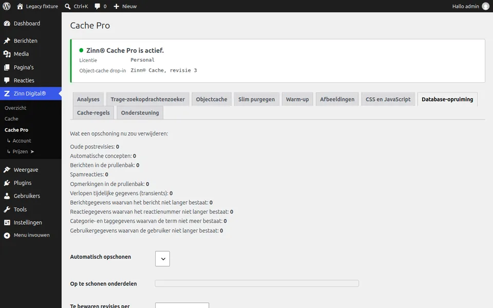 Schoon de WordPress-database op
