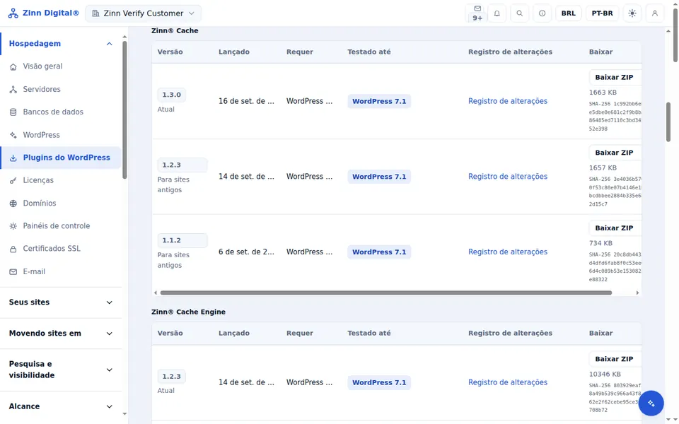 Atualize os plugins ou volte para uma versão anterior