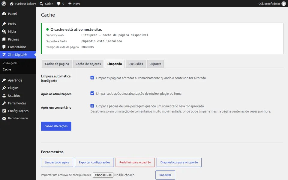 Como limpar o cache no WordPress