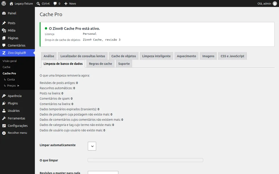 Limpar o banco de dados do WordPress