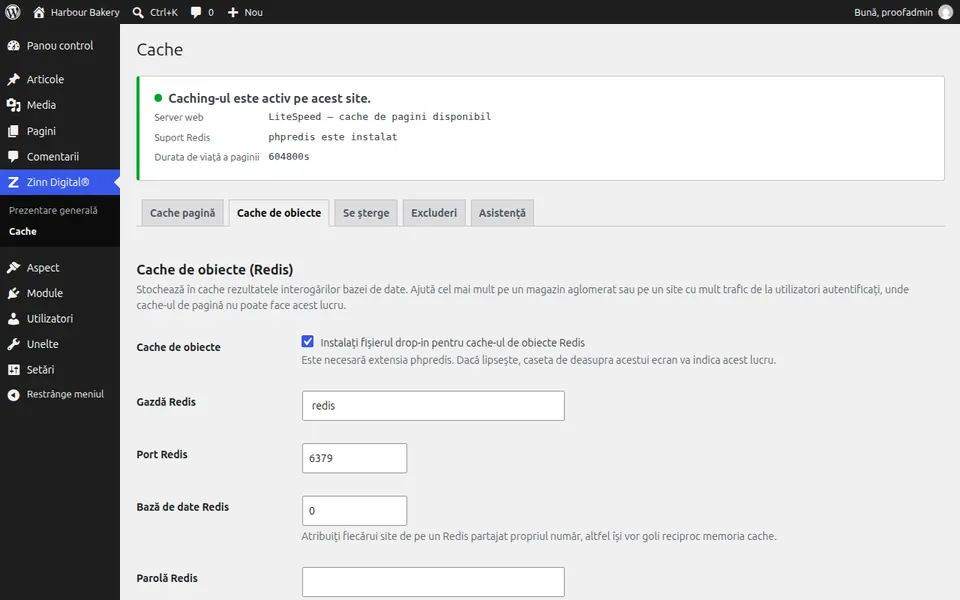 Activați memoria cache pentru obiecte Redis pentru WordPress