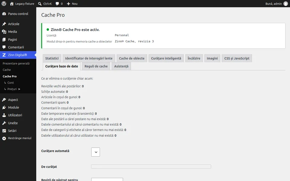 Curățați baza de date WordPress