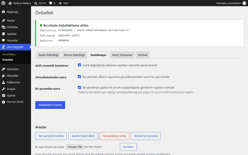 WordPress'te önbellek nasıl temizlenir