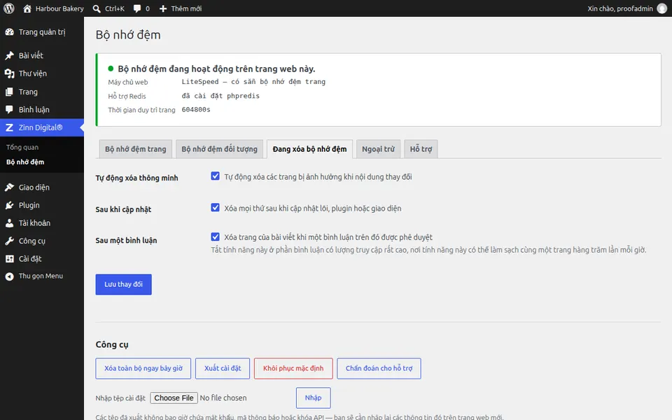 Cách xóa bộ nhớ đệm trong WordPress